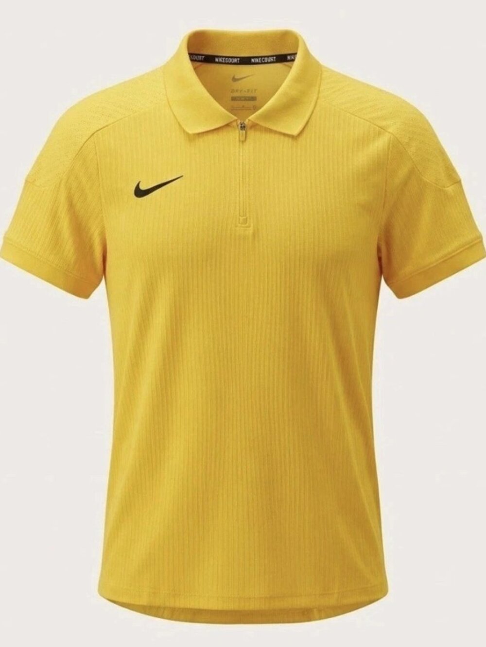 Nike Court Men’s Tennis Polo Style Dri-Fit Size M-Tall Gold /Yellow NWT $105